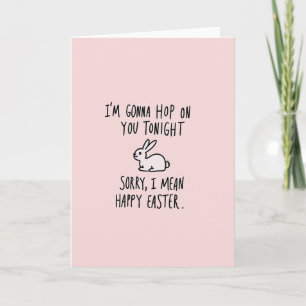 Pink Bunny Easter Message Card