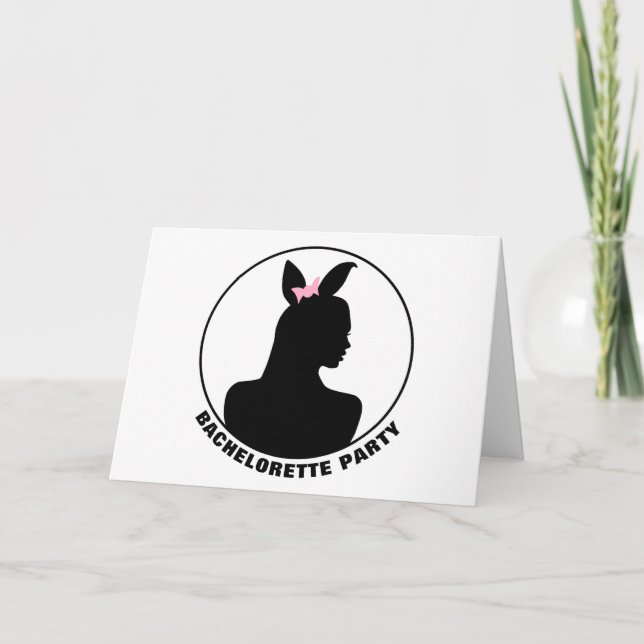 Pink Bunny Girl Bachelorette Party Invitation (Front)