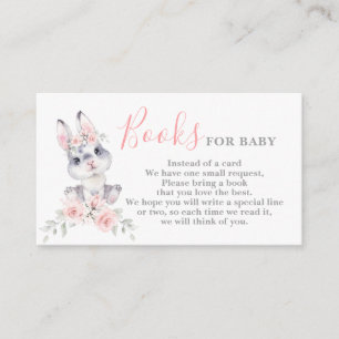 Pink Bunny Girl Bring a Book Card