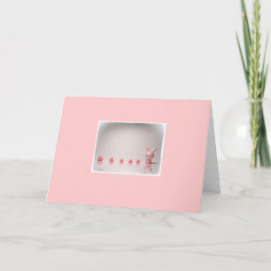 pink bunny & heart candy note cards