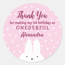 Pink Bunny Onederland 1st Birthday
