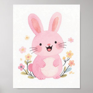 Pink Bunny Poster