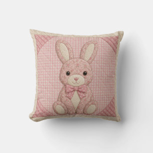 Pink Bunny Quilt Cushion