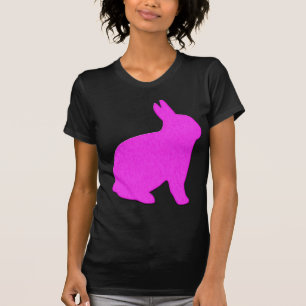 Pink Bunny Rabbit Black Easter T Shirt