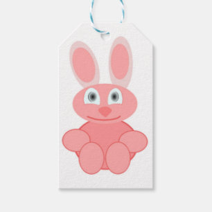 PINK BUNNY RABBIT GIFT TAGS