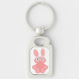 PINK BUNNY RABBIT KEY RING