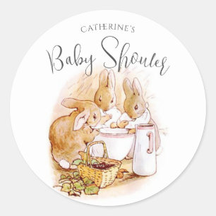 Pink Bunny Rabbit Personalised Classic Round Sticker