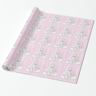 Pink Bunny Rabbit Wrapping Paper