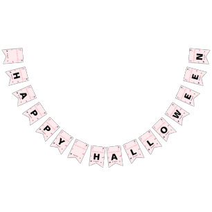 Pink Bunting halloween banner