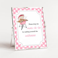 Pink Burger BBQ Baby Shower Envelope Station