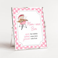 Pink Burger BBQ Baby Shower Mum Osa Bar