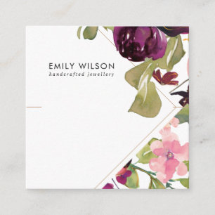 PINK BURGUNDY BLUSH FLORAL BRACELET DISPLAY CARD