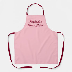 Pink & burgundy customised kitchen apron