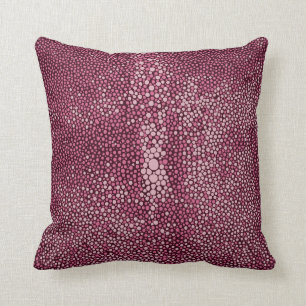 Pink & Burgundy Shagreen Cushion