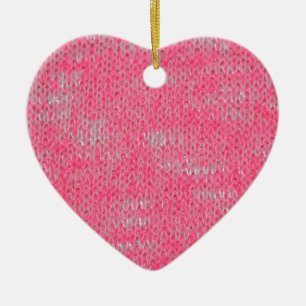 Pink Burn Out Pattern Peace Love Destiny Art Ceramic Tree Decoration