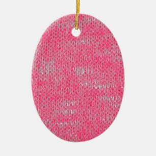 Pink Burn Out Pattern Peace Love Destiny Art Ceramic Tree Decoration