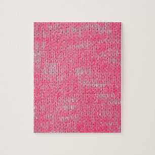 Pink Burn Out Pattern Peace Love Destiny Art Jigsaw Puzzle