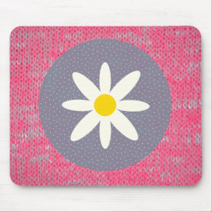 Pink Burn Out Pattern Peace Love Destiny Art Mouse Pad