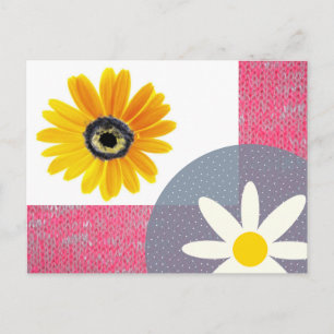 Pink Burn Out Pattern Peace Love Destiny Art Postcard
