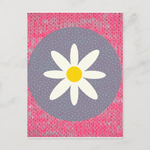 Pink Burn Out Pattern Peace Love Destiny Art Postcard