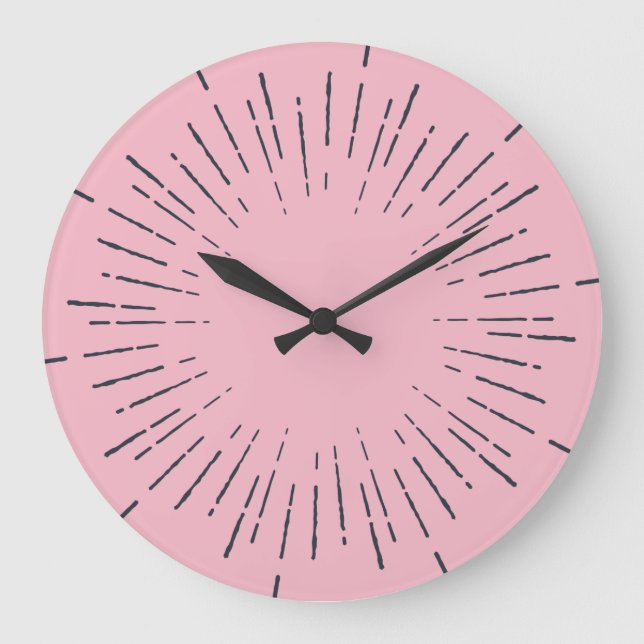 Pink Burst Large Clock (Front)