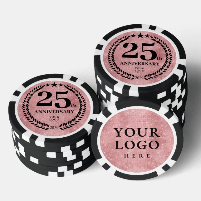 Pink Business 25th Anniversary Poker Chips (Stack)