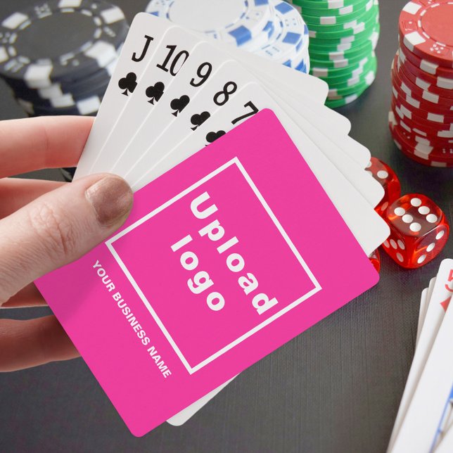 Pink Business Brand on Playing Cards (Pink business brand on playing cards)