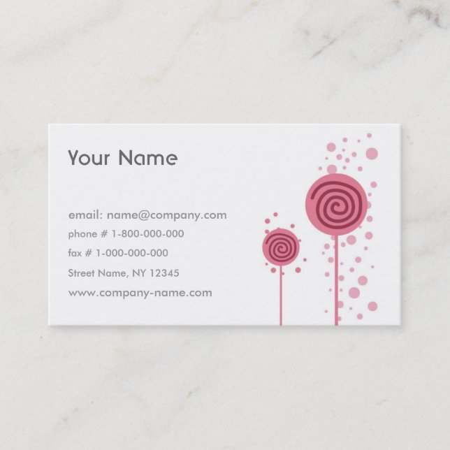 Pink Business Card (Front)