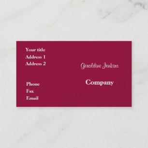 Pink Business Card