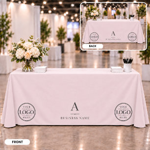 Pink Business Logo Pop-Up Shop Tablecloth