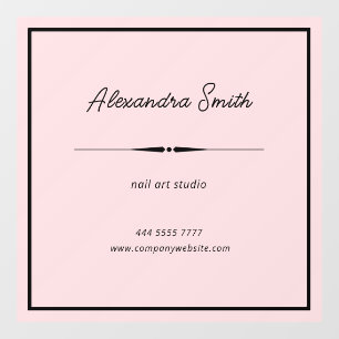 Pink Business Office Name Frame Black