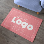 Pink Business Welcome Mat Company Logo Doormat<br><div class="desc">Medium Blush Pink Business Welcome Mat Company Logo Doormat — Add your own professional logo graphic to this welcome mat template easily. No minimums or setup fees. Background is a pastel dusty rose light baby pink colour</div>