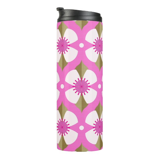 Pink Buttercup Thermal Tumbler (Rotated Right)