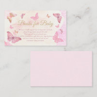 Pink Butterflies Baby Shower Books for Baby