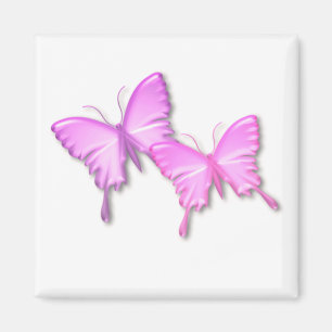 Pink Butterflies Design Magnet