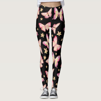 Pink Butterflies  Leggings