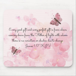 Pink Butterflies Mouse Pad