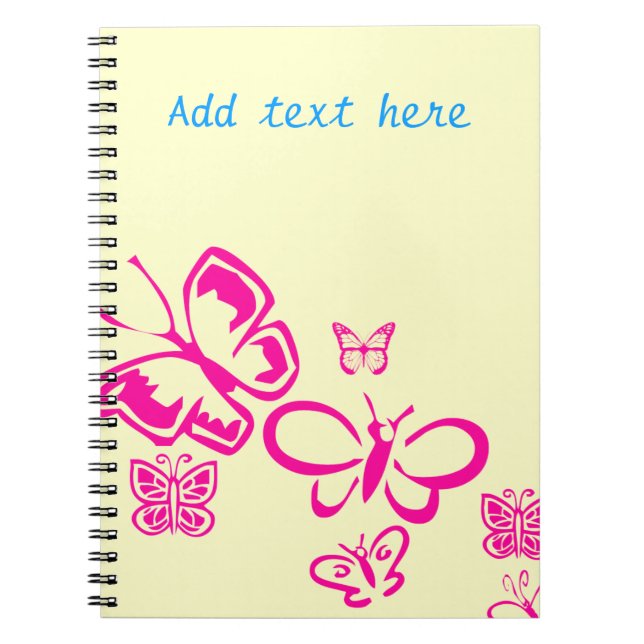 Pink Butterflies Notebook (Front)