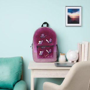 Pink Butterflies Teen/Toddler Printed Backpack