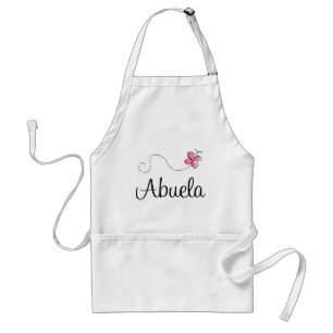 Pink Butterfly Abuela Gift Tee Standard Apron