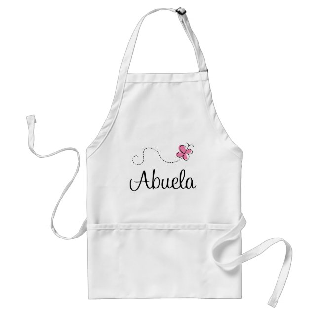 Pink Butterfly Abuela Gift Tee Standard Apron (Front)