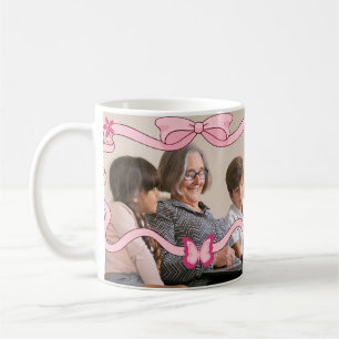 Pink Butterfly Best Grandma And Grandchildren  Coffee Mug