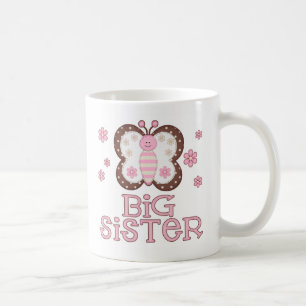 Pink Butterfly Big Sister Coffee Mug