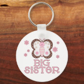 Pink Butterfly Big Sister Key Ring (Front)
