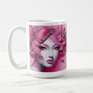 Pink Butterfly Coffee Mug