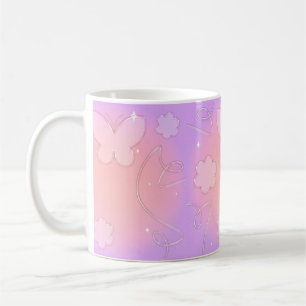 Pink 🩷 butterfly coffee mug