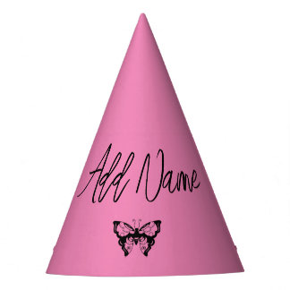 Pink Butterfly - Create Your Own (CYO) Party Hat