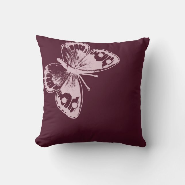 Pink Butterfly Cushion (Front)