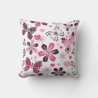 Pink Butterfly | Decorative Cushion