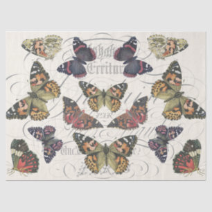 Pink Butterfly Decoupage Tissue Tissue Paper